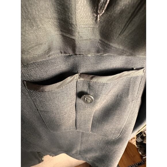 Vtg 70s Greyhound Bus Drivers Howard Uniform Wool ZipUp Jacket Gray Blue Costume - Picture 7 of 16